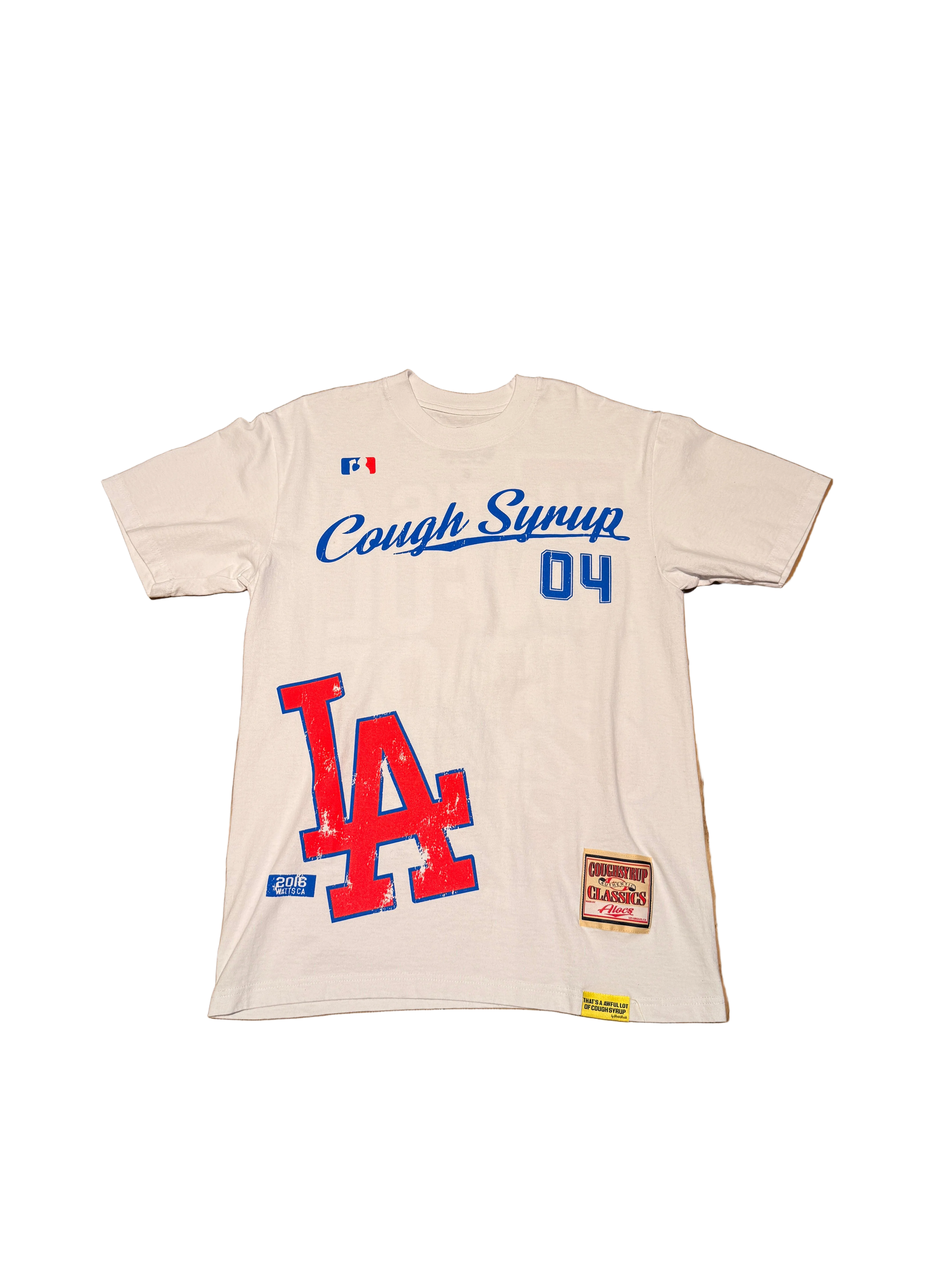 White Dodgers Cough Syrup T-Shirt